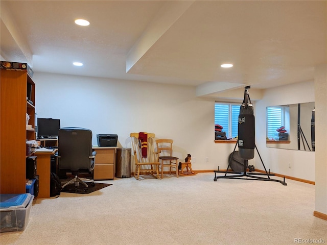 5695 W 109th Cir, Westminster, CO 80020 - carpeted office space featuring recessed lighting and baseboards