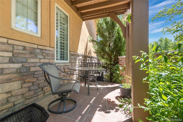 view of patio / terrace featuring outdoor dining space