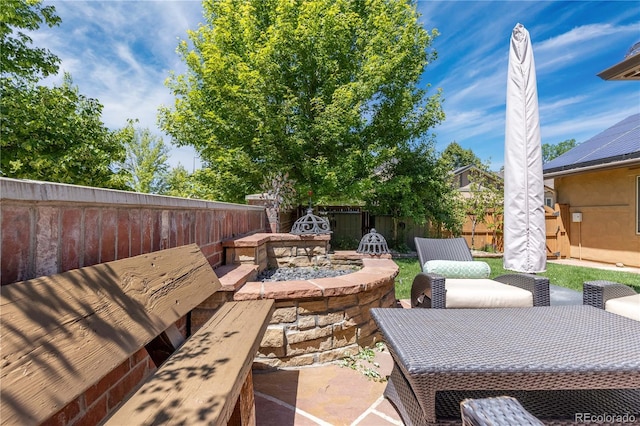 view of patio with a fenced backyard