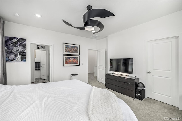 1500 Sun Way, Lafayette, CO 80026 - carpeted bedroom with a ceiling fan and ensuite bathroom