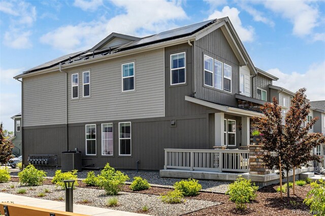 1500 Sun Way, Lafayette, CO 80026 - view of front facade featuring roof mounted solar panels and central AC unit