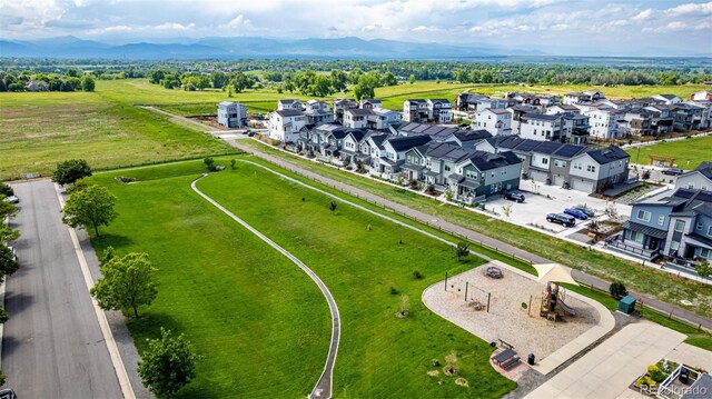 1500 Sun Way, Lafayette, CO 80026 - aerial view of residential area with a mountain backdrop