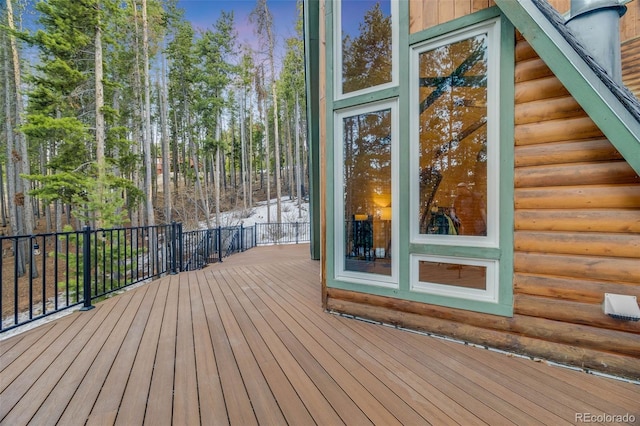 46 Apache Rd, Evergreen, CO 80439 - view of wooden terrace