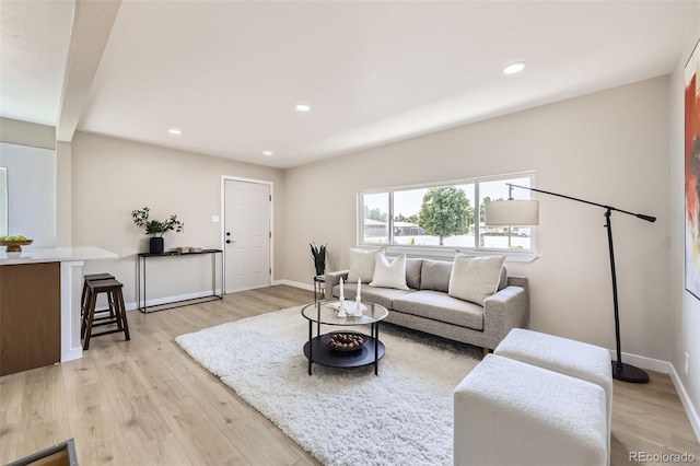 1750 S Zuni St, Denver, CO 80223 - living area with light wood-style flooring and recessed lighting
