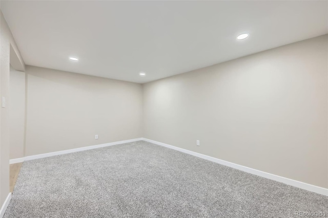 1750 S Zuni St, Denver, CO 80223 - unfurnished room with light carpet and recessed lighting
