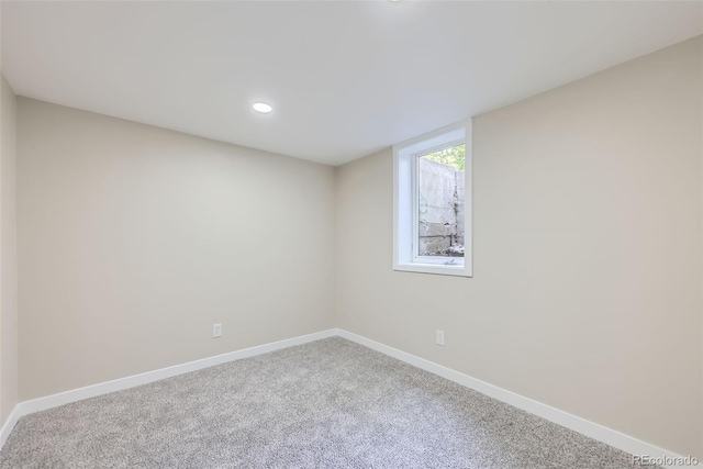 1750 S Zuni St, Denver, CO 80223 - carpeted empty room with baseboards and recessed lighting