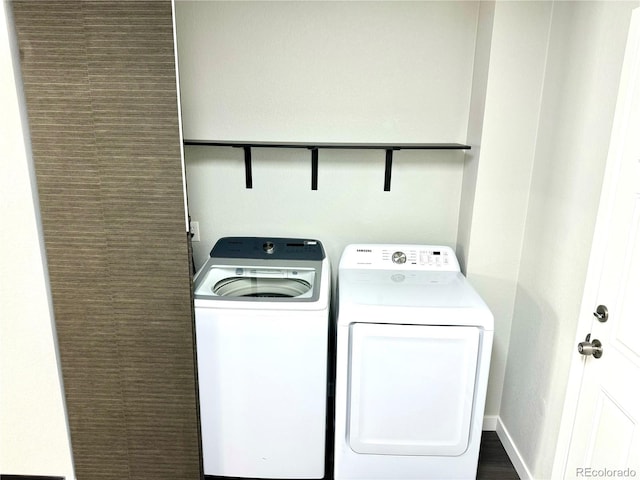 laundry area with washer and dryer