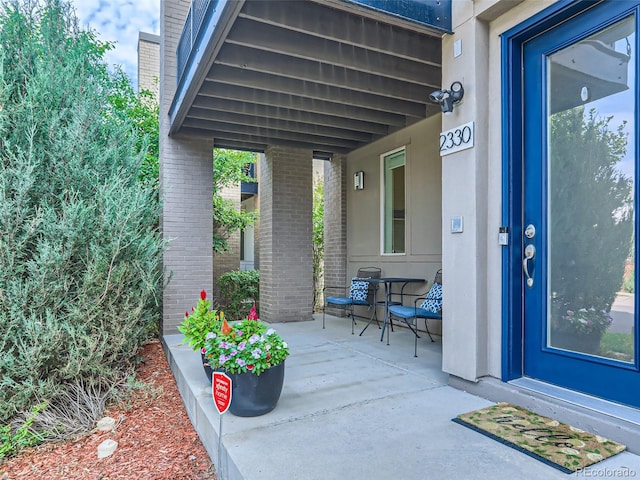 view of patio with covered porch