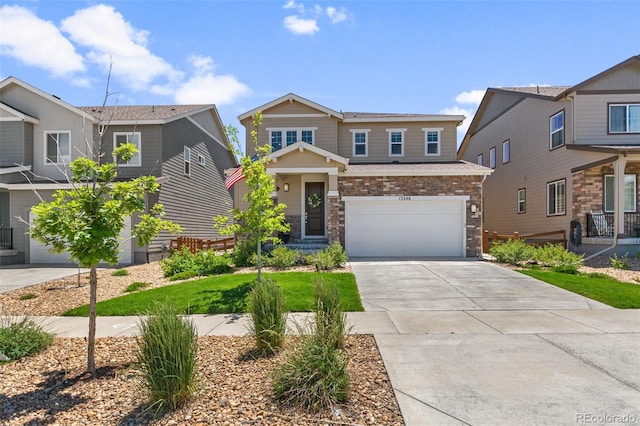 craftsman house featuring a garage