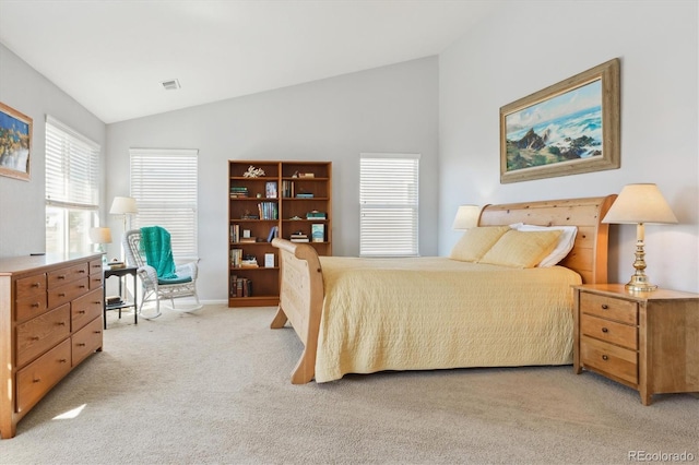 1022 Orion Way, Castle Rock, CO 80108 - bedroom featuring lofted ceiling and light colored carpet