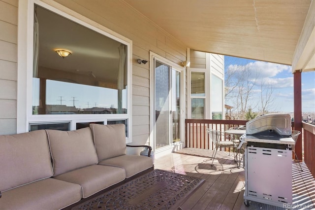 1022 Orion Way, Castle Rock, CO 80108 - deck with an outdoor living space and area for grilling