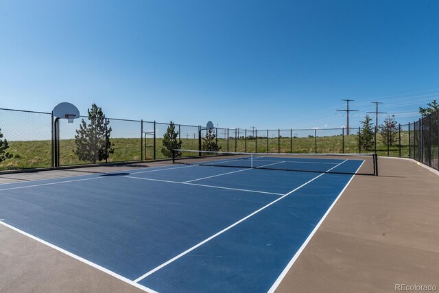 1022 Orion Way, Castle Rock, CO 80108 - view of tennis court with community basketball court