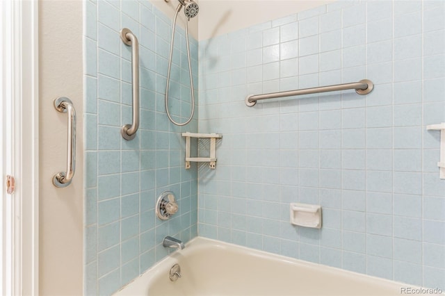 bathroom with shower / bath combination