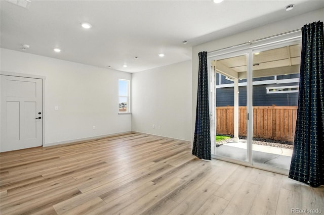 260 E 4th St, Berthoud, CO 80513 - unfurnished room featuring wood finished floors and recessed lighting