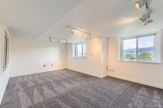 8915 S Field Ct, Littleton, CO 80128 - spare room featuring track lighting, carpet, and baseboards