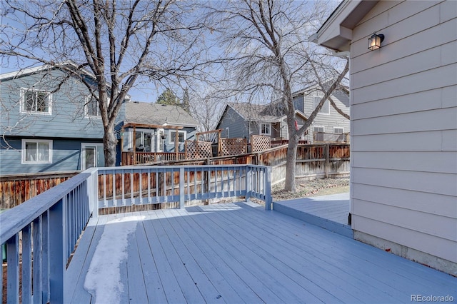 view of wooden deck