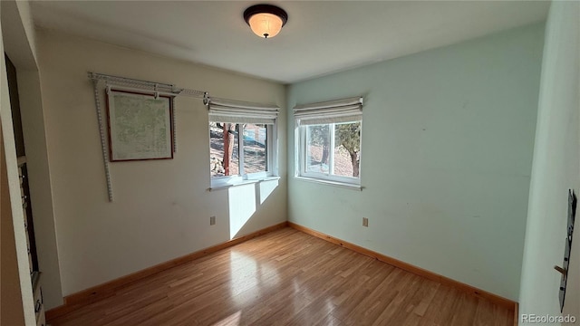 unfurnished bedroom featuring light hardwood / wood-style flooring