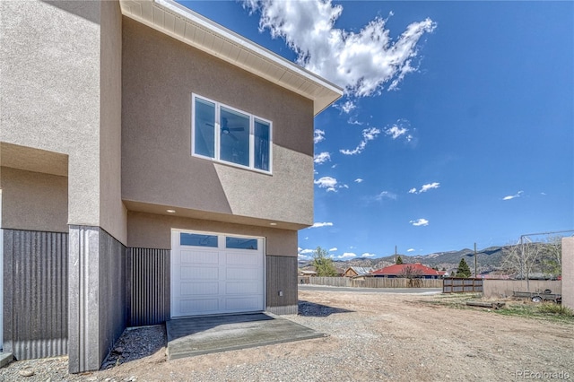 exterior space with a mountain view