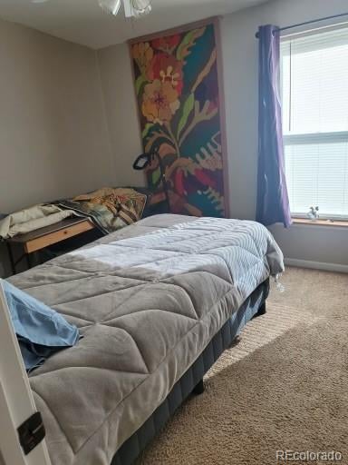 view of carpeted bedroom