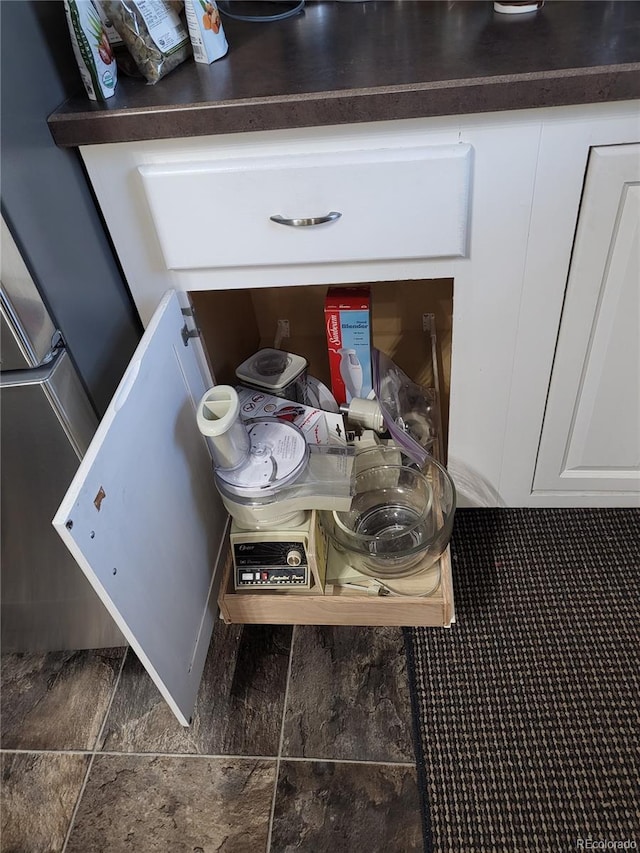 room details with white cabinetry