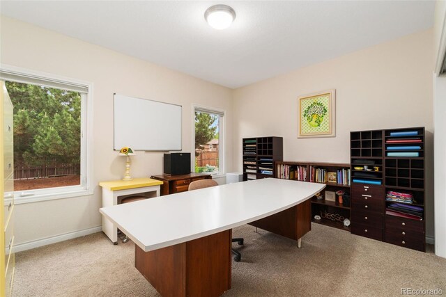 3806 S Dawson St, Aurora, CO 80014 - office area featuring light carpet and baseboards