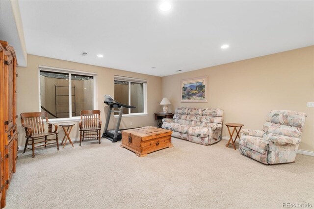 3806 S Dawson St, Aurora, CO 80014 - carpeted living room with recessed lighting and baseboards
