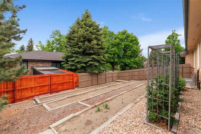 3806 S Dawson St, Aurora, CO 80014 - fenced backyard with a garden