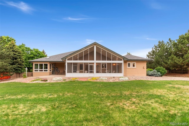 3806 S Dawson St, Aurora, CO 80014 - rear view of house featuring a sunroom