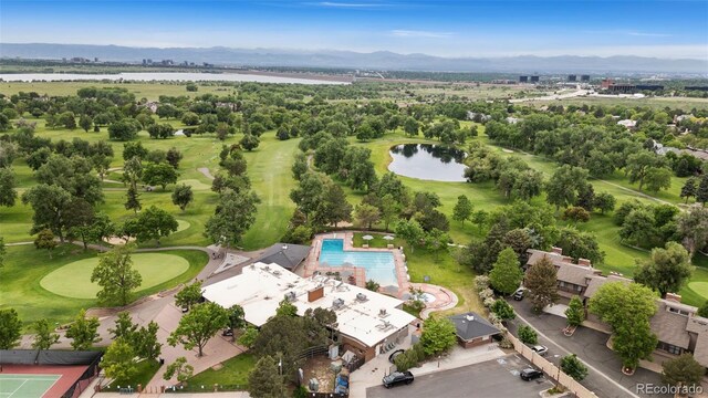 3806 S Dawson St, Aurora, CO 80014 - aerial view of a water and mountain view and a golf club