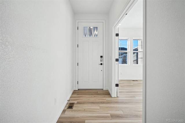 entryway featuring light wood-type flooring