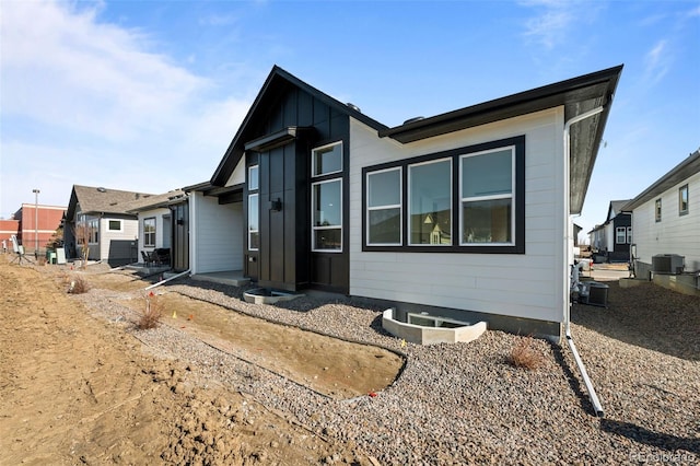 view of front of home with cooling unit