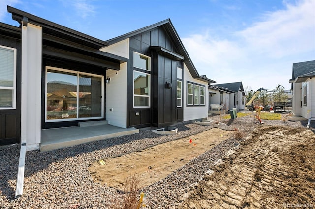 back of property with a patio area