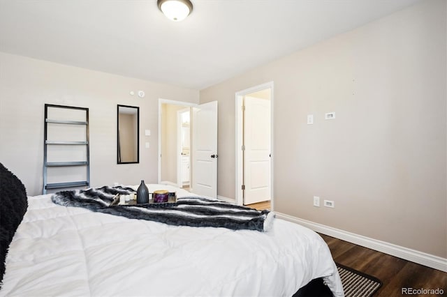 bedroom featuring hardwood / wood-style flooring