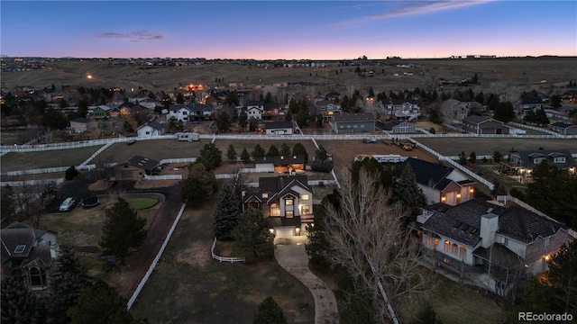 drone / aerial view featuring a residential view