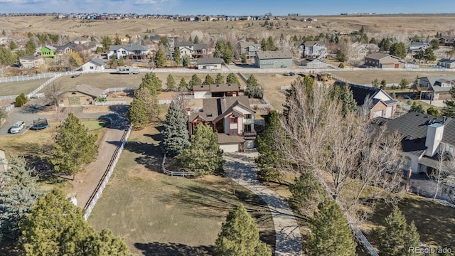 bird's eye view featuring a residential view