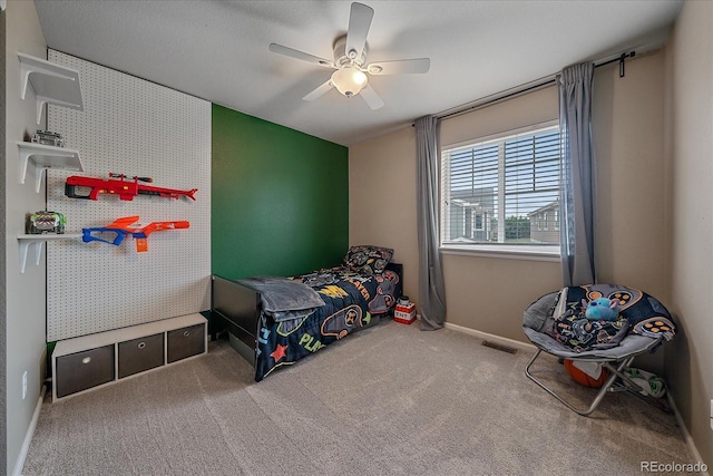 23831 Eagle Bend Ln, Parker, CO 80138 - bedroom with carpet flooring, baseboards, and a ceiling fan