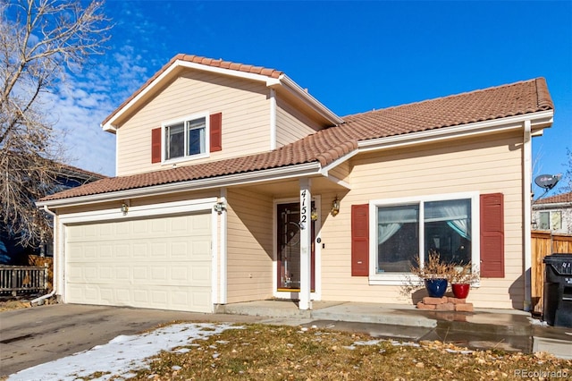 view of front of house featuring a garage