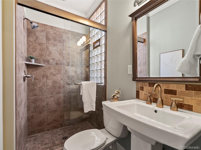 437 S Grant St, Denver, CO 80209 - full bath featuring a shower stall and backsplash
