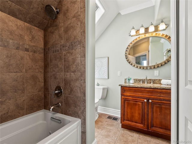 437 S Grant St, Denver, CO 80209 - bathroom featuring vanity, shower / tub combination, and tile patterned flooring