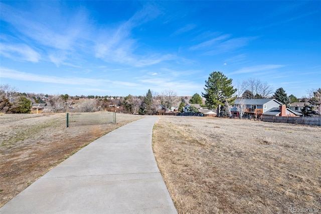 view of yard with a residential view