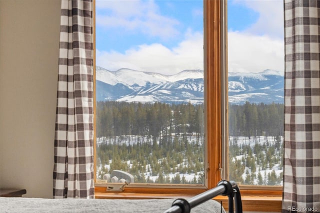 interior details with a mountain view