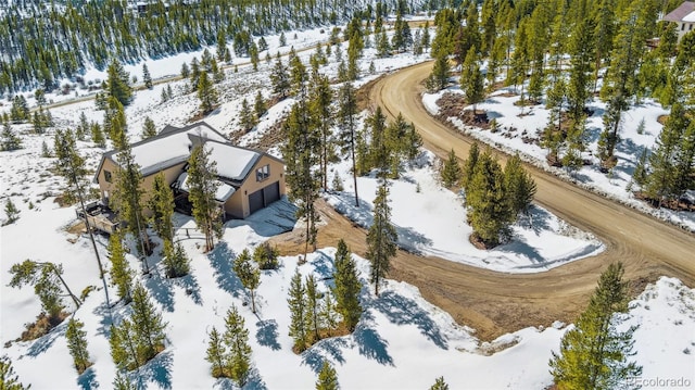 view of snowy aerial view