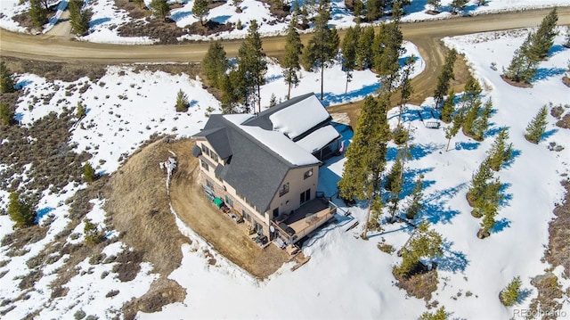 view of snowy aerial view