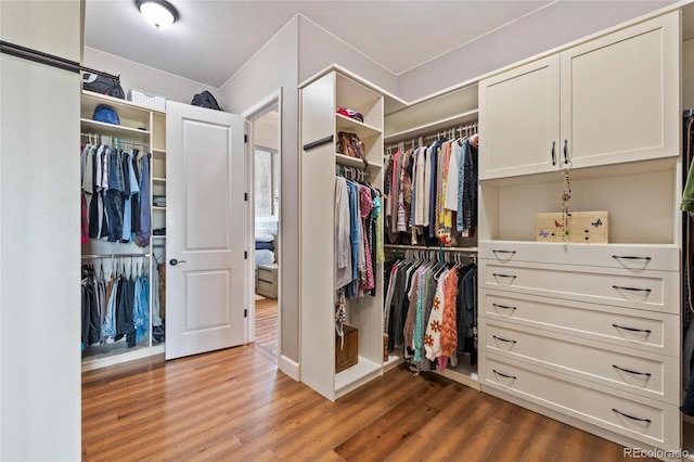 9563 Red Primrose St, Franktown, CO 80116 - walk in closet with wood finished floors