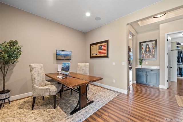9563 Red Primrose St, Franktown, CO 80116 - office space featuring baseboards and wood finished floors