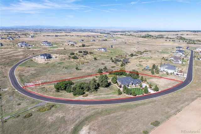 9563 Red Primrose St, Franktown, CO 80116 - view of rural area with property boundaries highlighted
