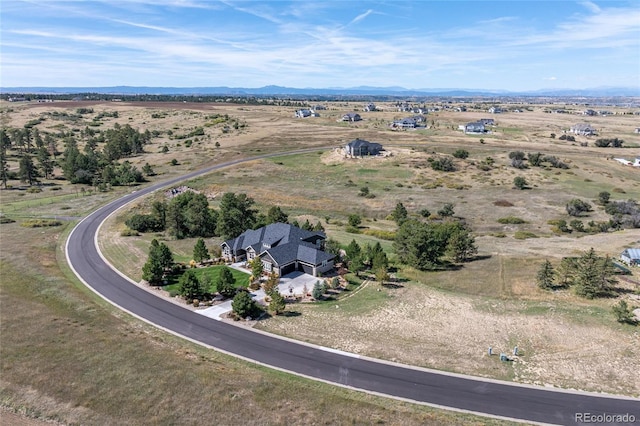 9563 Red Primrose St, Franktown, CO 80116 - aerial view of sparsely populated area with a mountain backdrop