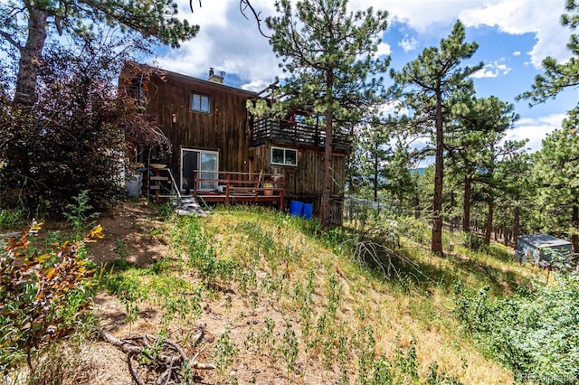 398 Leonards Rd, Boulder, CO 80302 - view of yard with a deck and a balcony