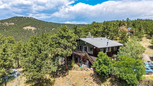 398 Leonards Rd, Boulder, CO 80302 - aerial view of property and surrounding area featuring a forest
