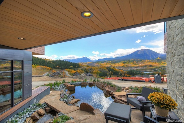 65 Aerie Dr, Silverthorne, CO 80498 - view of patio featuring a mountain view